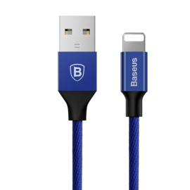 Lightning Oplader en Data USB Kabel voor iPhone - iPad Serie  - 180cm   Blauw