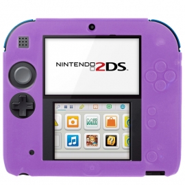 Silicone Bescherm Hoes voor Nintendo 2DS   Paars