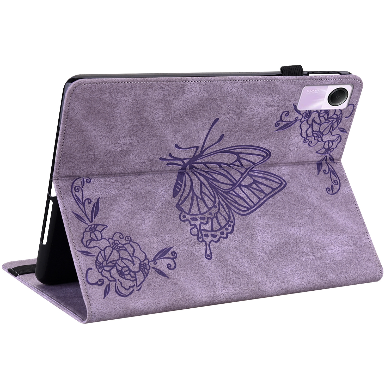 Bescherm-Etui Hoes Map voor Xiaomi Redmi Pad SE - 11  -  Vlinder -  Paars