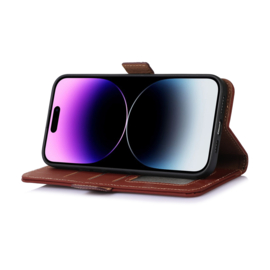 Lederen BoekCover Etui Hoes voor Samsung Galaxy A36  -  A56   -  Bruin