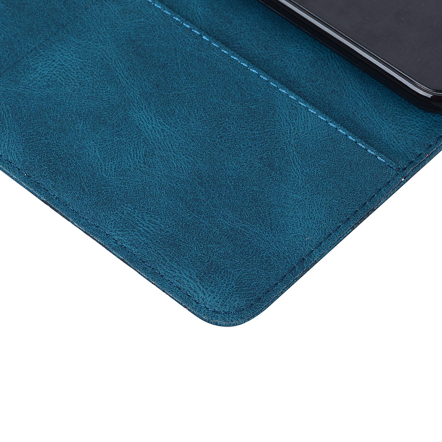 BoekCover Etui Hoes voor Samsung Galaxy A36 - A56  -  Blauw  -  Vlinder  - Reliëf