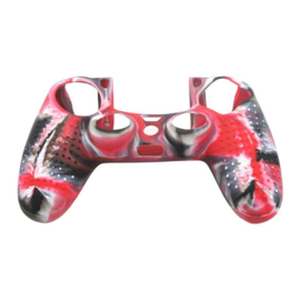 Grip Silicone Hoes / Skin voor Playstation 4 PS4 Controller    Rood Zwart Wit