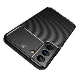 Samsung Galaxy S22   - Carbon TPU Bescherm-Hoes Skin - Zwart