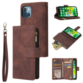 BookCover Wallet Etui voor iPhone 13  - iPhone 14   Bruin