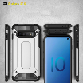 Samsung Galaxy S10 - Hybrid  Armor-Case Bescherm-Cover Hoes -  Grijs