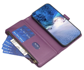 9 Pas - Portemonnee Etui Hoes voor Samsung Galaxy A24  -  A25   -  Paars