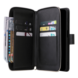 BookCover - 9 Cards - Wallet Etui Hoes voor Samsung Galaxy A14 - 5G   -  Zwart