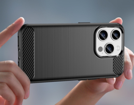 TPU  Bescherm-Hoes Cover Skin voor iPhone 15 PRO      Zwart