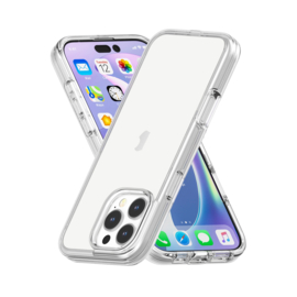 Transparant Hard-Cover Bescherm-Hoes + Screenprotector voor iPhone 16 PRO MAX