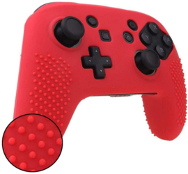 Silicone Hoes / Skin voor Switch Pro Controller  Rood