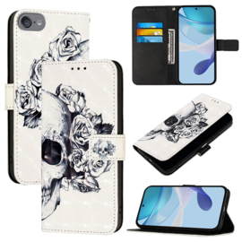 Bescherm-Etui Mapje Hoes voor iPod Touch   -  Wit  -  Skull