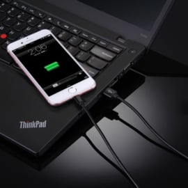 Luxe Metalen Lightning Oplader - Data USB Kabel voor iPhone    100cm. Zwart