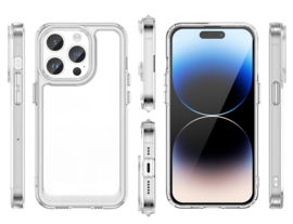 Clear TPU Bescherm-Hoes Cover Skin voor iPhone 15 PRO MAX     Transparant
