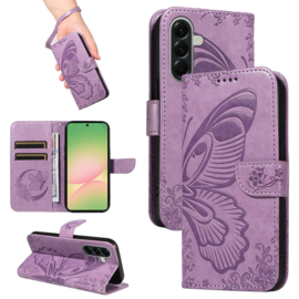 BoekCover Hoes Etui voor Samsung Galaxy A57  -  Vlinders -  Paars - V1*