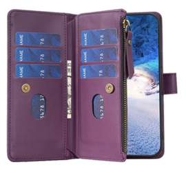 9 Pas - BookCover Wallet Etui voor Samsung Galaxy S23    Paars