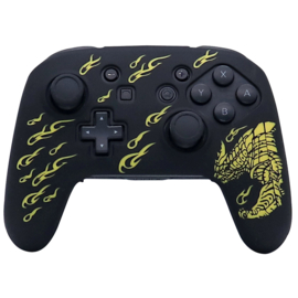 Silicone Hoes / Skin voor Nintendo Switch Pro Controller -  Geel Dragon