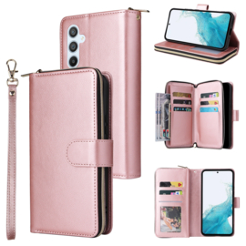 BookCover - 9 Cards - Wallet Etui Hoes voor Samsung Galaxy A54 - 5G   -  Roze