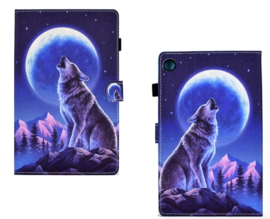 Luxe Bescherm-Etui Map voor Samsung Galaxy Tab A8 10.5    "Wolf"