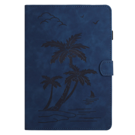 Palmboom Beach - Bescherm-Etui Map voor Apple iPad 10 -  A16 - 10.9 - Blauw