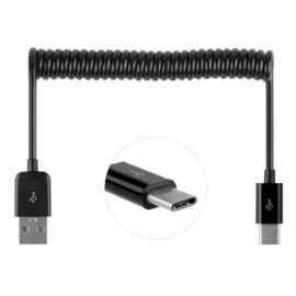 USB C oplader en Data USB Kabel voor Samsung Galaxy  20cm. Zwart