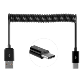 USB C oplader en Data USB Kabel voor Samsung Galaxy A Serie  20cm. Zwart