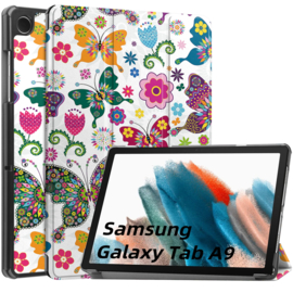 Cover Map Hoes voor Samsung Galaxy Tab A9 - LTE 8.7   -  Vlinders