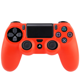 Silicone Hoes / Skin voor Playstation 4 PS4 Controller    Rood