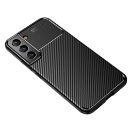 Samsung Galaxy S22   - Carbon TPU Bescherm-Hoes Skin - Zwart