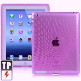 TPU Bescherm- Hoes  voor iPad 4 Paars