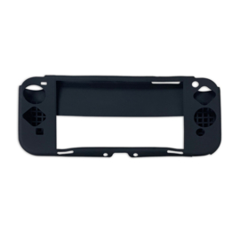 Silicone Bescherm/Grip  Hoes Skin  voor Nintendo Switch OLED - Zwart