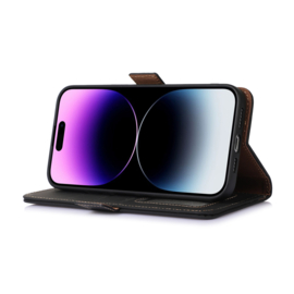 Lederen BoekCover Etui Hoes voor Samsung Galaxy A36  -  A56   -  Zwart