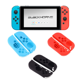 Silicone Hoes / Skin voor Nintendo Switch Joy-Con Controllers   Blauw