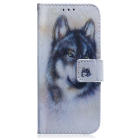 BookCover Hoes Etui voor Samsung Galaxy A34  -  Wolf - Wit
