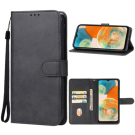 Boek Bescherm-Etui Hoes voor Samsung Galaxy A24   -  Zwart