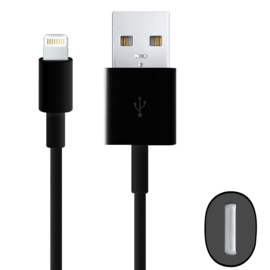 Lightning USB Oplader en Data-kabel voor iPhone  - 1m -  Zwart