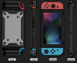 Grip TPU Bescherm Hoes Cover voor Nintendo Switch  OLED - Blauw