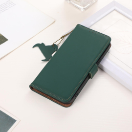 Lederen BoekCover Etui Hoes voor Samsung Galaxy S26 PLUS  -  Groen