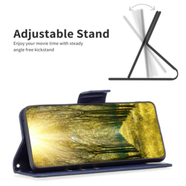 Luxe BookCover Hoes Etui voor Samsung Galaxy A55    Blauw