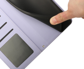 PU BoekCover Hoes Etui voor Samsung Galaxy A57  -   Lila-Paars  -  Vlinders