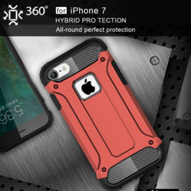 iPhone 7 - Hybrid Tough Armor-Case Bescherm-Cover Hoes - Rood