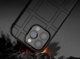 Armor-Cover TPU Bescherm-Hoes Skin voor iPhone 13 Pro    Zwart