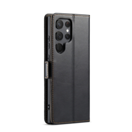 Luxe BookCover Hoes Etui voor Samsung Galaxy S23 Ultra    Zwart