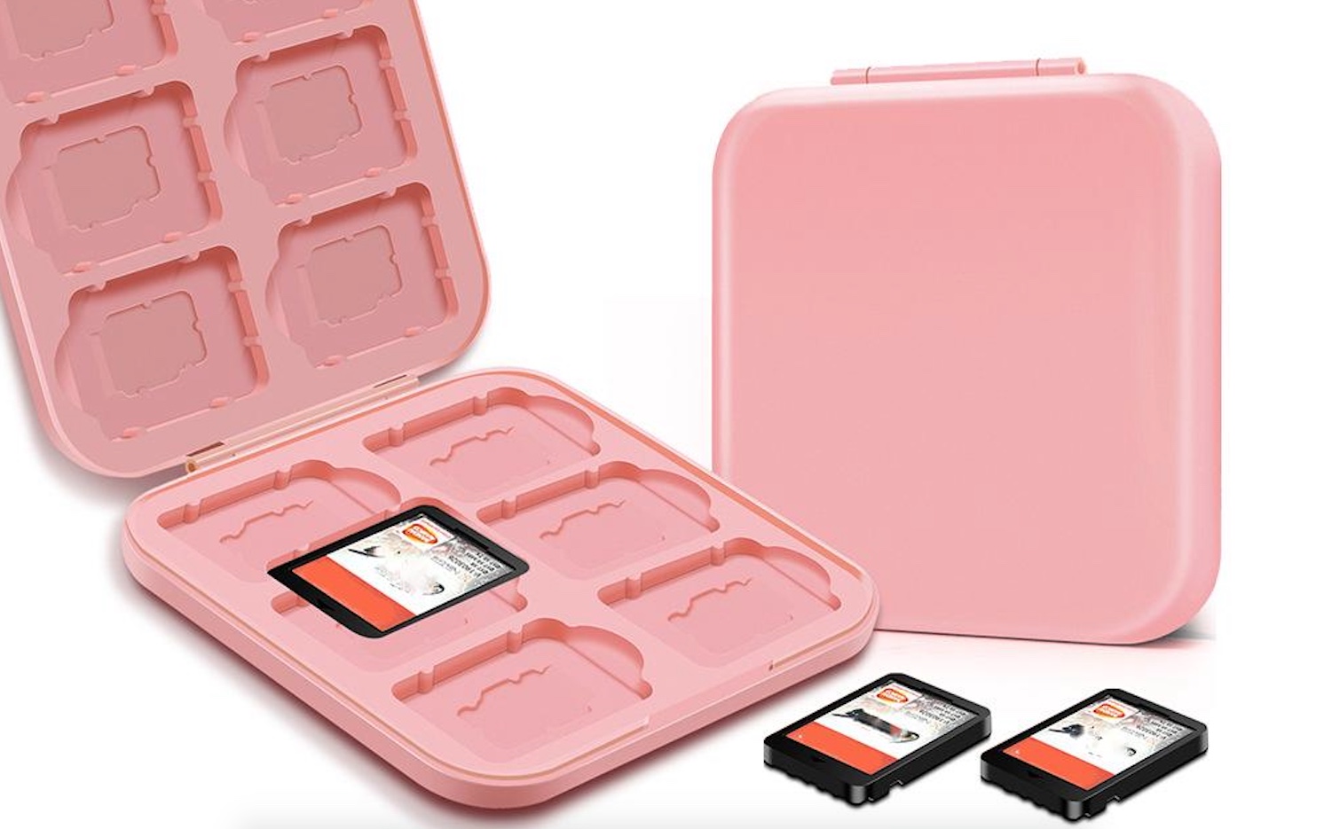 Opberg-Box voor 12 Nintendo Switch - Switch 2 Spel Game-Cards    Roze