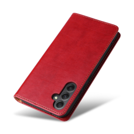 Luxe BookCover Hoes Etui voor Samsung Galaxy A35    Rood