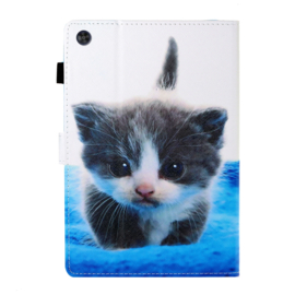 Bescherm-Etui Hoes Map voor Samsung Galaxy Tab A9 Plus - 11 -  Cute Cat