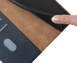Lederen BoekCover Hoes Etui voor Samsung Galaxy S24 - S25  -  Blauw