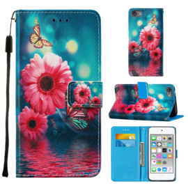 Bescherm-Etui Hoes voor iPod Touch -   Bloem / Vlinders