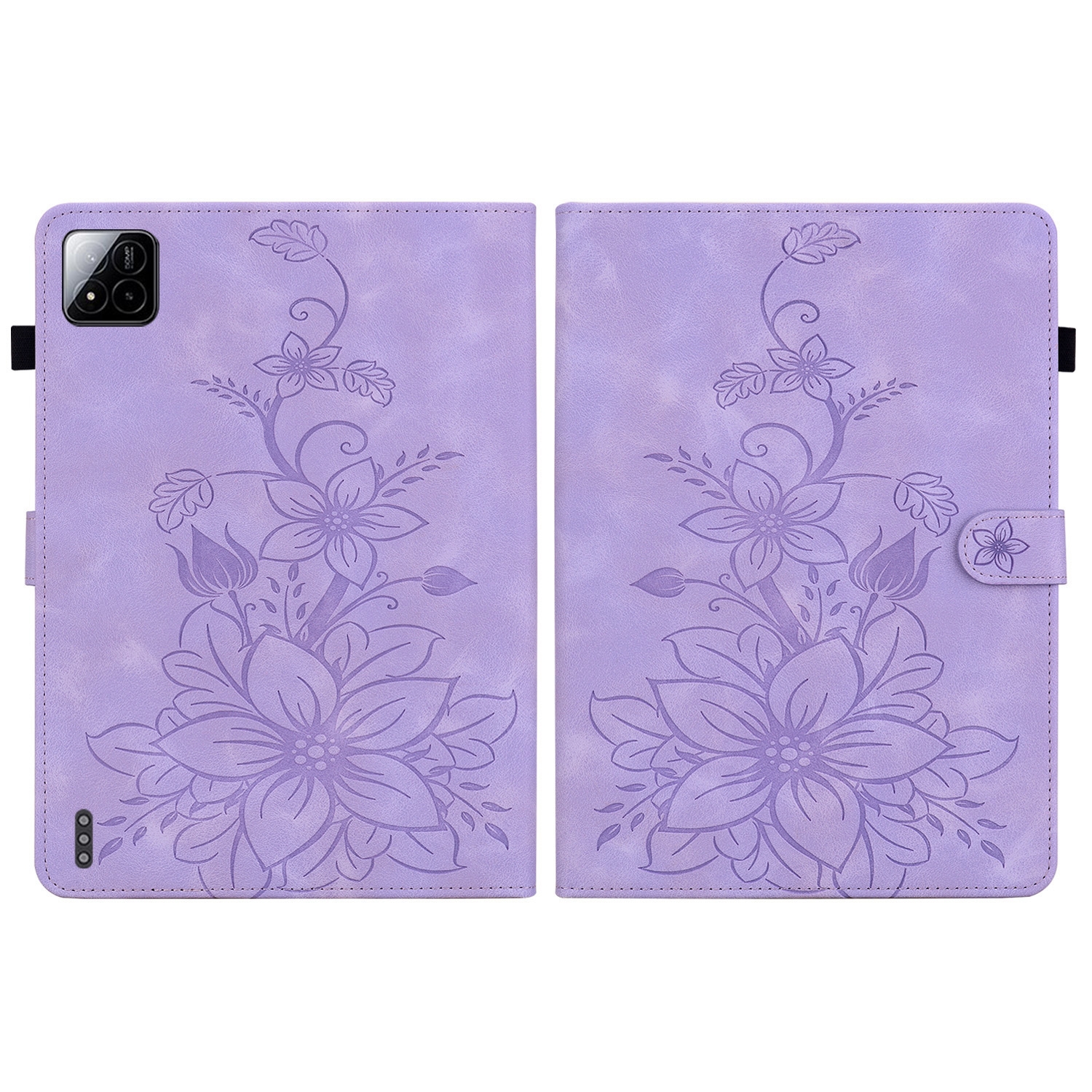 Luxe Bescherm-Etui Hoes Map voor Xiaomi Pad 7  -  7 PRO   -    " Lelie "  Paars