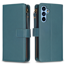 9 Pas -  Portemonnee Etui Hoes voor Samsung Galaxy A54   -   Groen