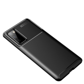 Samsung Galaxy S20   - Carbon TPU Bescherm-Hoes Skin - Zwart